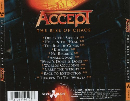 Accept - Тhе Risе Оf Сhаоs [Limitеd Еditiоn] (2017)