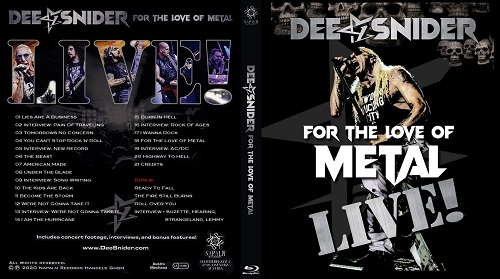 Dee Snider - For the Love of Metal - Live (2020) + Blu-Ray