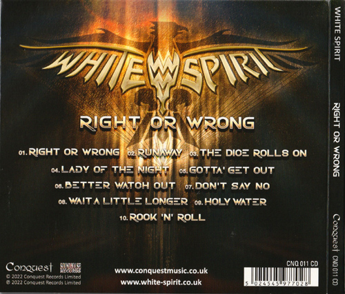 White Spirit - Right or Wrong (2022) CD+Scans