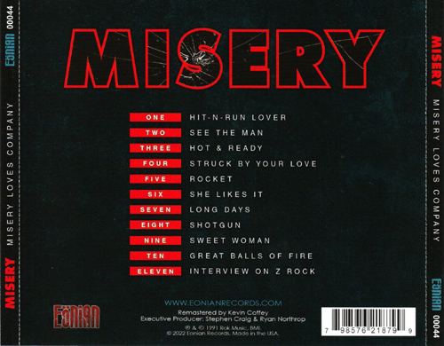 Misery - Misery Loves Company (Remastered 2022) CD+Scans