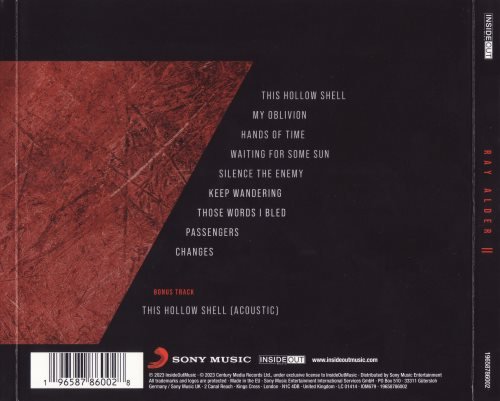 Ray Alder (FATES WARNING) - II (Ltd. Digipak Edition) (2023) CD+Scans