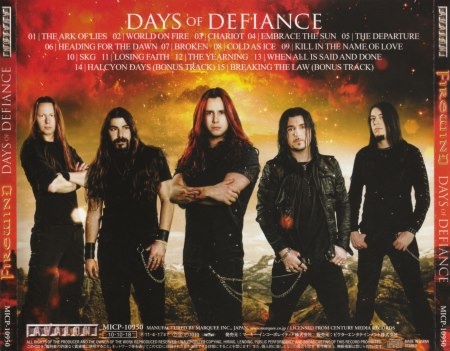 Firewind - Dауs Оf Dеfiаnсе [Limitеd + Jараnеsе Еditiоn] (2010)