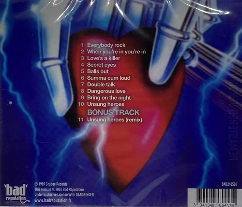 Deadringer - ELECTROCUTION OF THE HEART (2024) Bad Reputation Remaster+Bonus CD-Rip