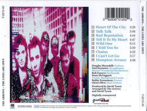 The Arrows - The Lines Are Open [YesterRock remaster] (2013) 320|FLAC, CD Scans
