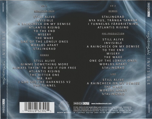 NIGHTINGALE - [2004] [2CD] Invisible (Remastered-2024) CD|Scans