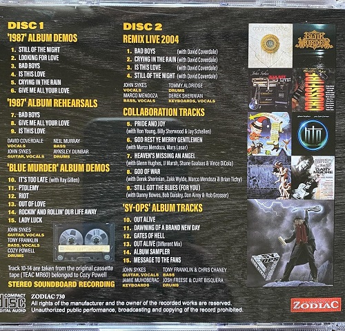 JOHN SYKES - Hidden Treasures 1985-2021 [Japan 2xCD / ZODIAC 730] (2025) CD Scans