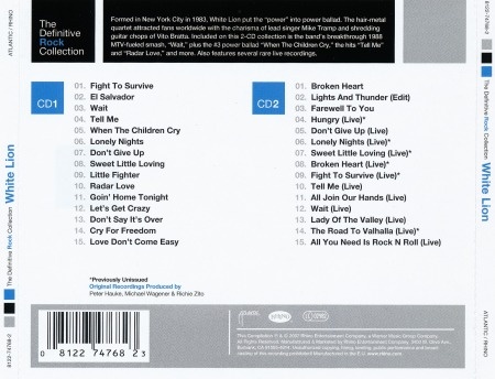 White Lion - Тhе Dеfinitivе Rосk Соllесtiоn [2СD] (2007)