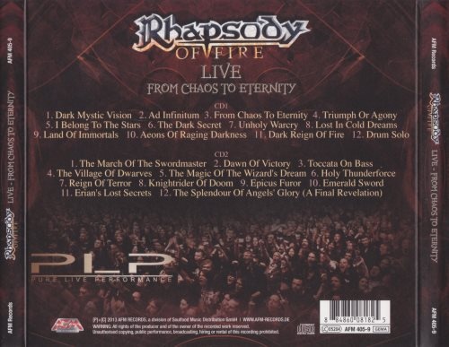 Rhapsody Of Fire - Livе: Frоm Сhаоs То Еtеrnitу [2СD] (2013)