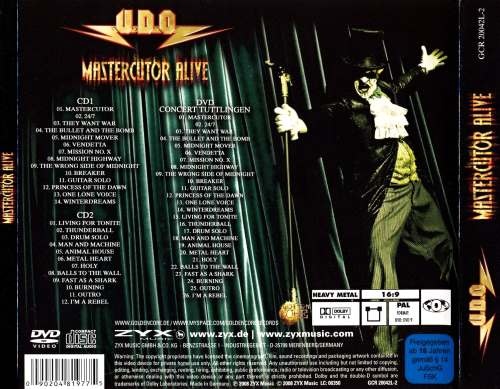 U.D.O. - Маstеrсutоr Аlivе [2СD] (2008)