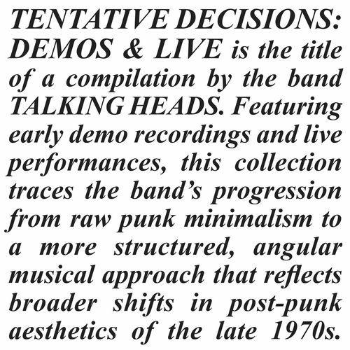 Talking Heads - Tentative Decisions: Demos & Live [3CD] (2026)